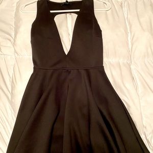 Low V A-line dress